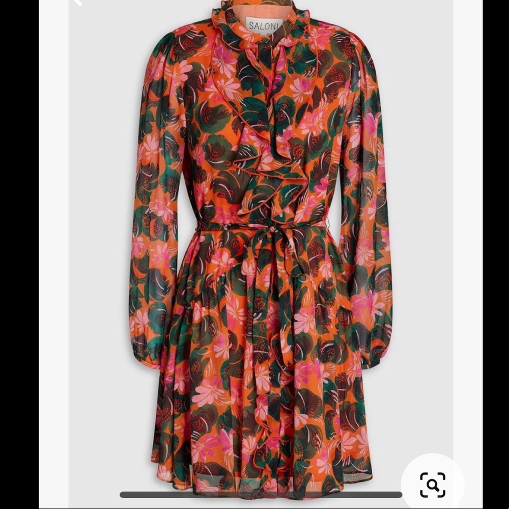 Saloni Tilly Ruffle dress, size US6, never worn